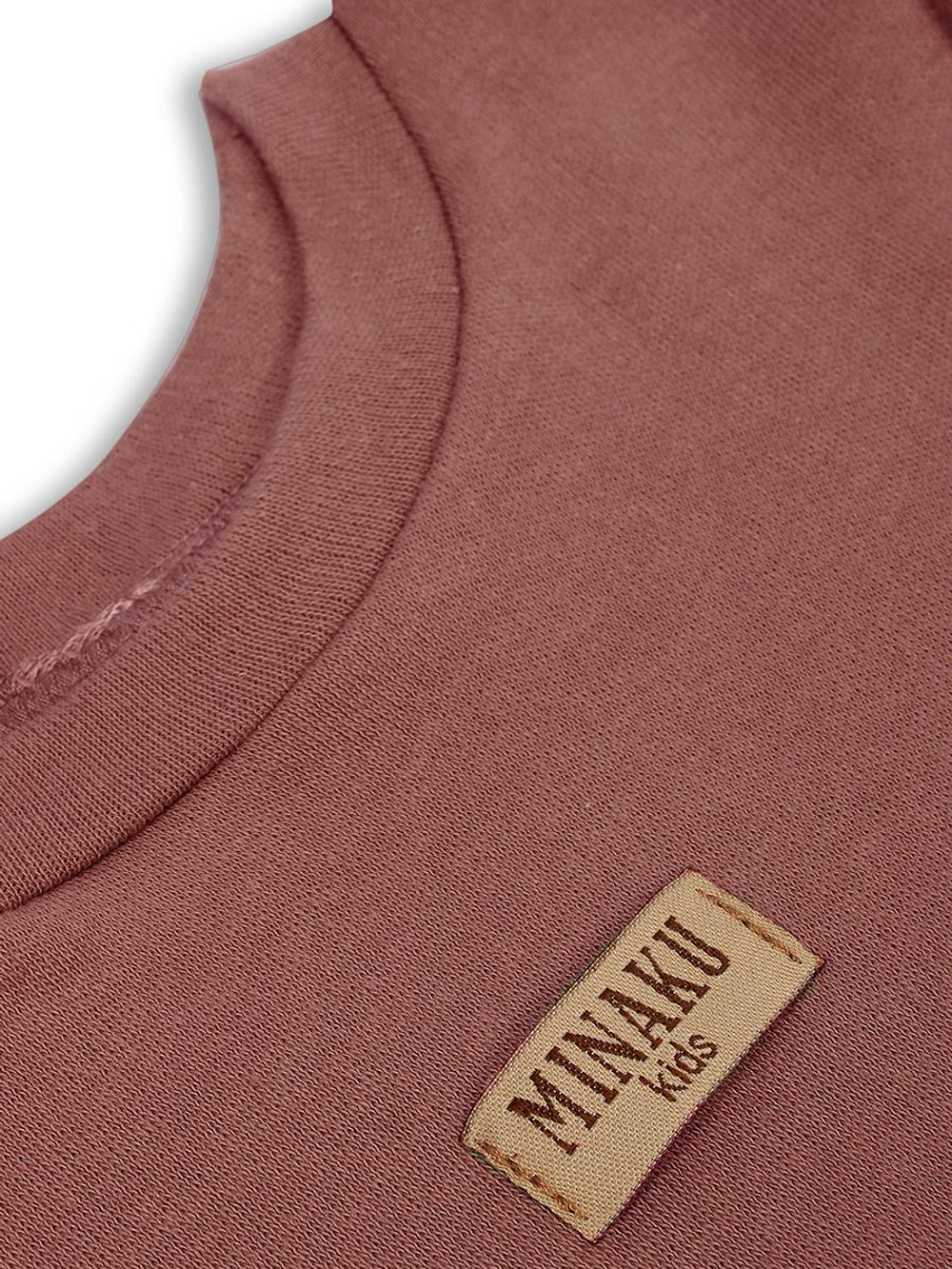 Костюм для мальчиков (свитшот, шорты) коричневый, р. 116 см (MINAKU)