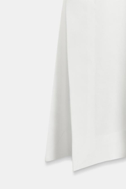 ZARA ПЛАТЬЕ МИДИ С ОТКРЫТЫМИ ПЛЕЧАМИ — ZW COLLECTION, БЕЛЫЙ