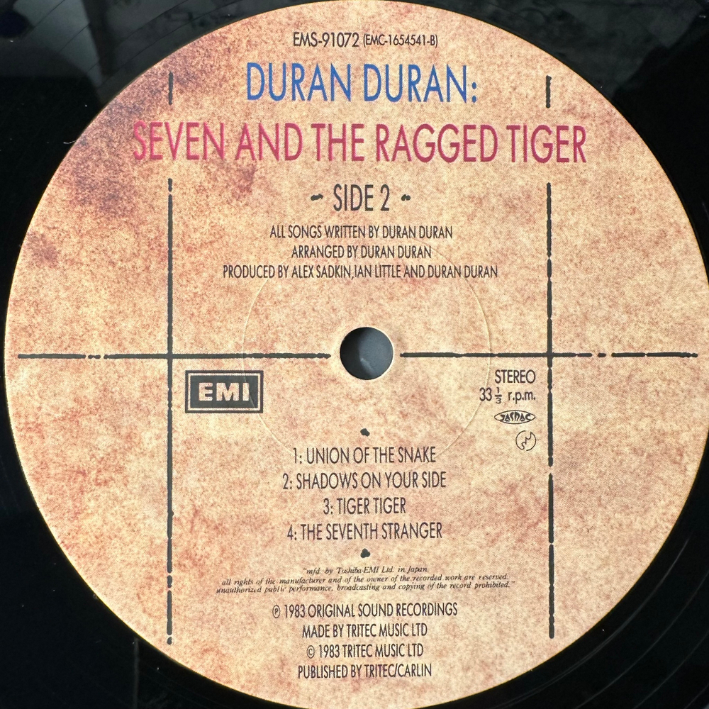 Duran Duran ‎– Seven And The Ragged Tiger (Япония 1983г.)