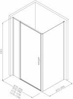 Душевой уголок Allen Brau Priority 90x90 3.31025.00 + 3.31043.00 прозрачный/хром