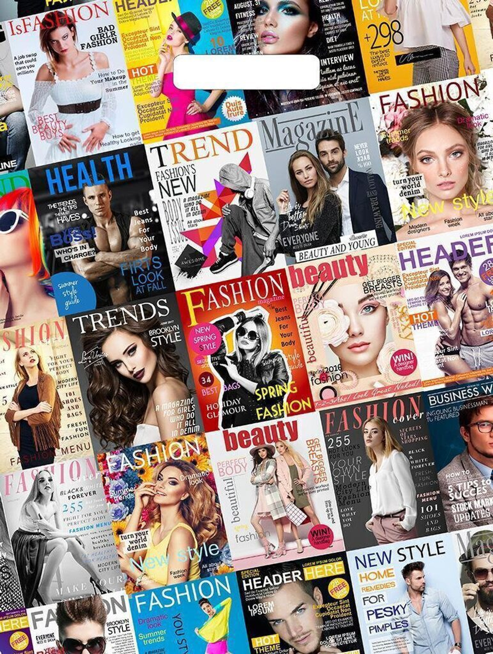 Пакет 40*31см (30мк) с вырубной укрепл. ручкой "Паблик" ПВД