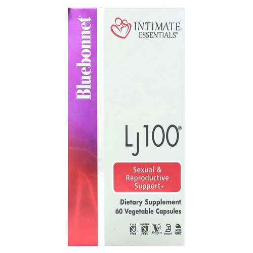 Bluebonnet Nutrition, Intimate Essentials, Lj100, 60 растительных капсул (50 мг на капсулу)