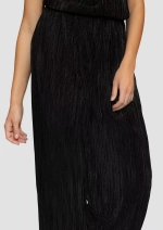 Плиссированные широкие брюки из блестящей пряжи