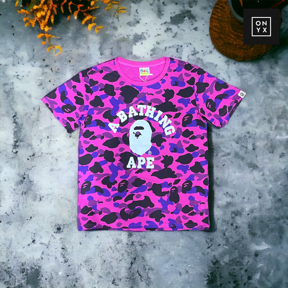Футболка A Bathing Ape #1 • Фиолетовый-хаки