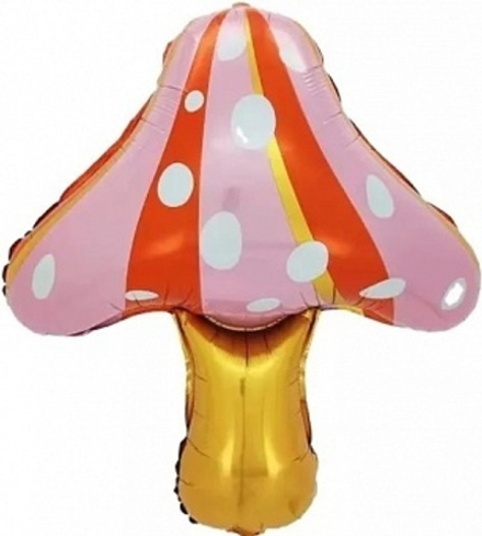 К Фигура Гриб Мухомор Розовый 29''/74 см