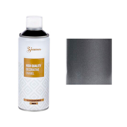 Краска-спрей металлик "Siana high quality" 0,52л (Антрацитовый блестящий)