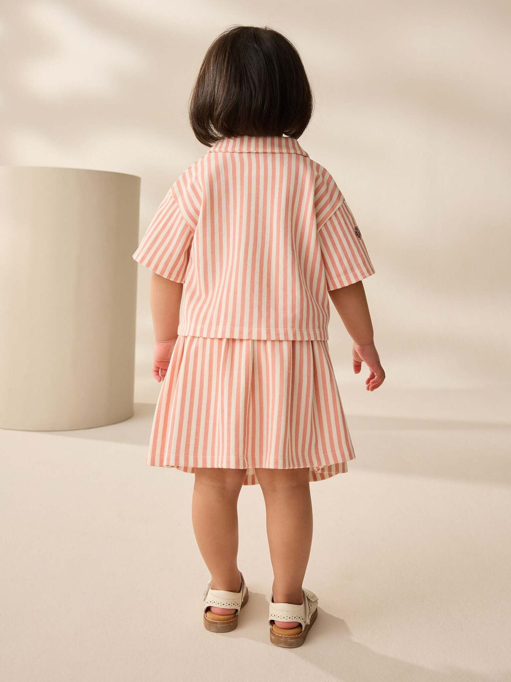 Рубашка с коротким рукавом и юбка в комплекте для девочки Next AG9-825, Розовый