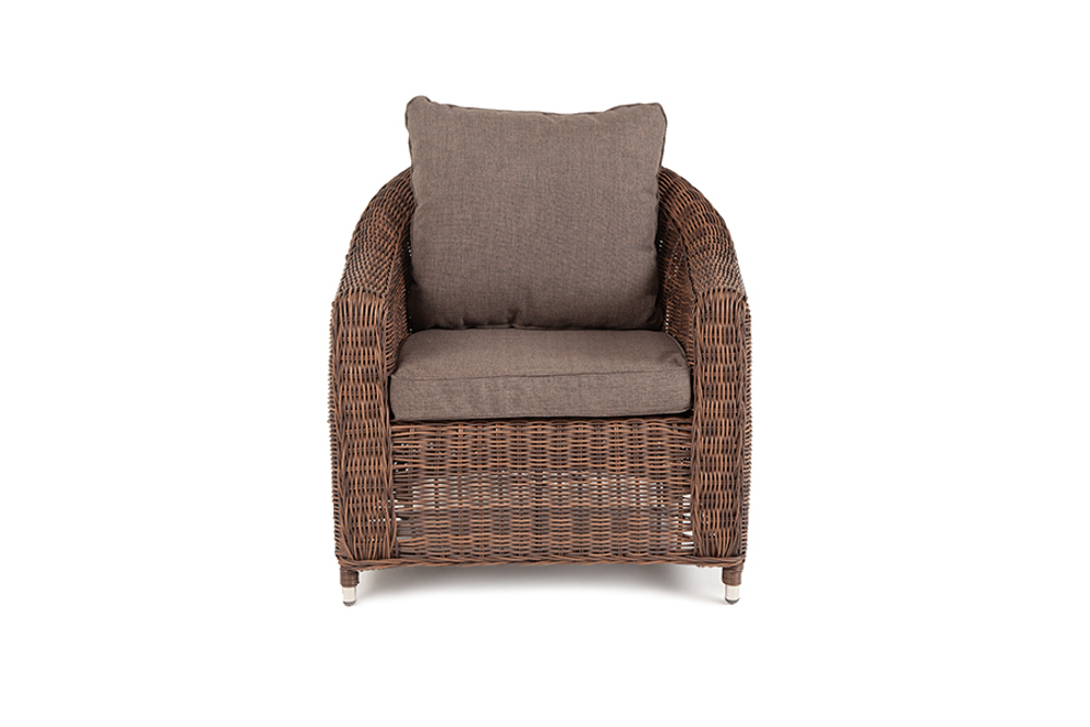 "Кон Панна" кресло из искусственного ротанга, цвет коричневый