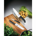 Нож разделочный, лезвие 15 см, черный в блистере, Victorinox