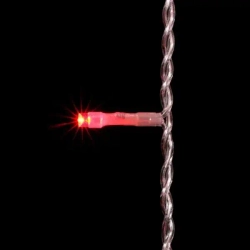 Светодиодный занавес 1*6 м., 600 красных LED ламп, прозрачный провод провод ПВХ, LTC (PCL601-10-2R)