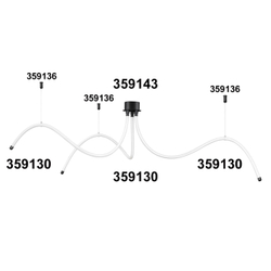 359136 KONST NT23 071 черный Подвесной комплект с 1,5 метровым тросом IP20 RAMO