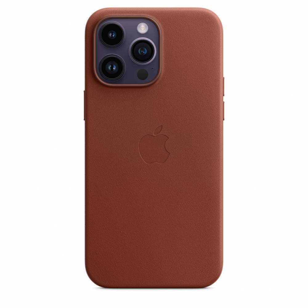 Кожаный чехол с поддержкой MagSafe Apple Leather Case для iPhone 14 Pro Max