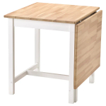 Стол с откидной столешницей- IKEA PINNTORP, 67/124х75х75 см,  ПИННТОРП ИКЕА, светло-коричневый/белый