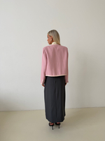 Жакет твидовый розовый