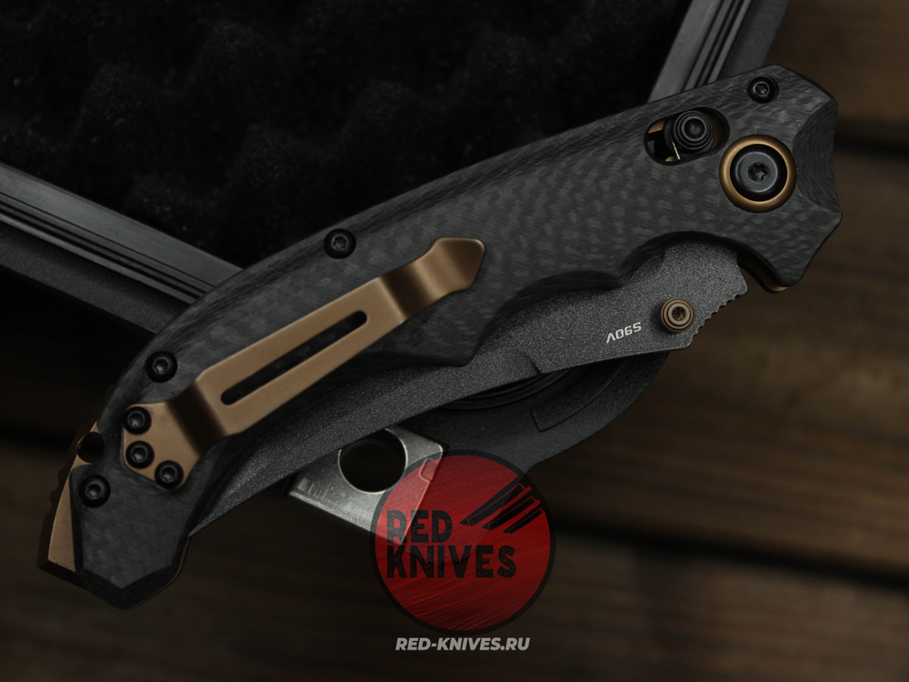 Нож Benchmade Mini Bedlam 865-02 Custom , рукоять Carbon Fiber