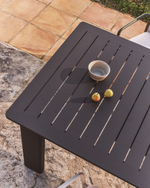 Раздвижной уличный стол Livorno из графитового алюминия, 233(350) x 100 см