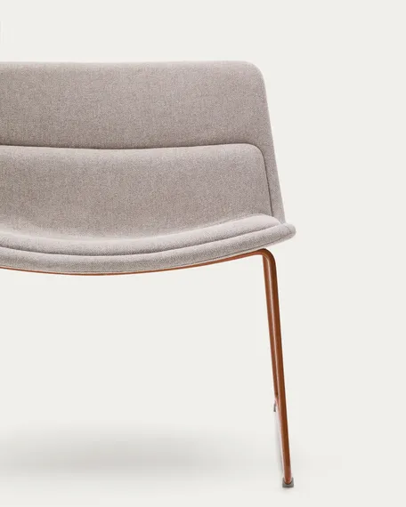 Zahara Стул со стальными ножками полиэстер бежевый