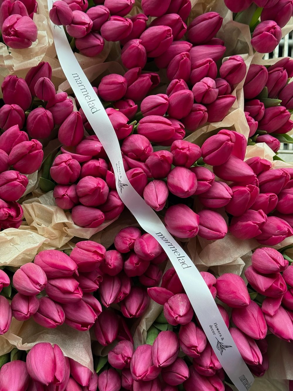 ОПТ тюльпан - классика ЯРКО РОЗОВЫЙ