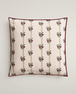 Zara Home наволочка декоративная из хлопка, экрю, в полоску, 45x45 см