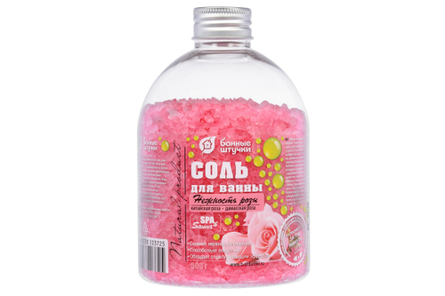 СОЛЬ Д/ВАНН БАННЫЕ ШТУЧКИ НЕЖНОСТЬ РОЗЫ 500Г 39126