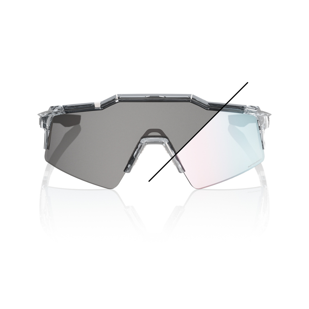 Спортивные очки с диоптриями 100% Speedcraft SL / Polished Translucent Grey / Rose Gold Mirror Photochromic