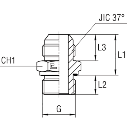 Штуцер FE25 JIC 1.5/16 - 27x2