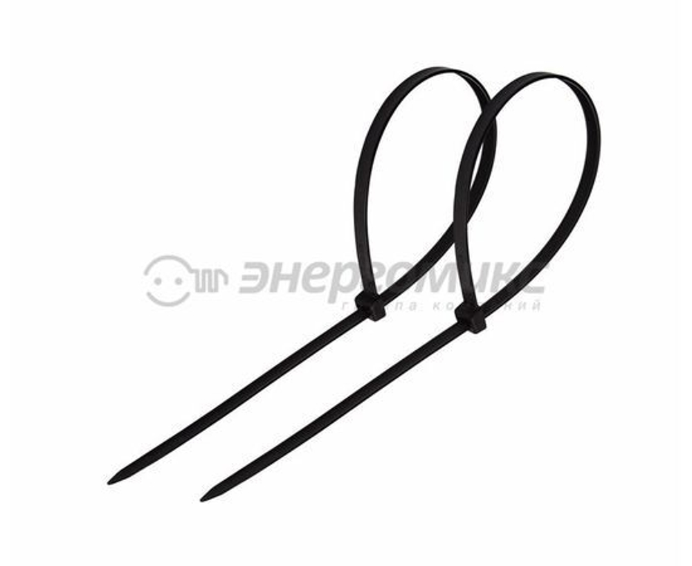 Хомуты кабельные Rexant нейлон 4.8 250 мм, 100 шт, черные (07-0251-5)