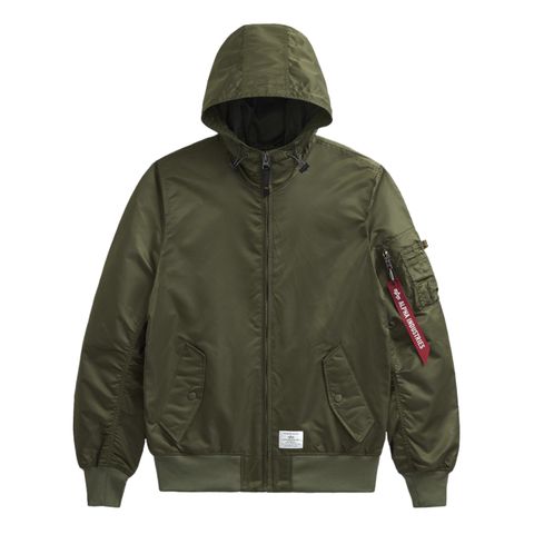 Бомбер Alpha Industries L-2B Hooded Gen II Green (Зелёный)