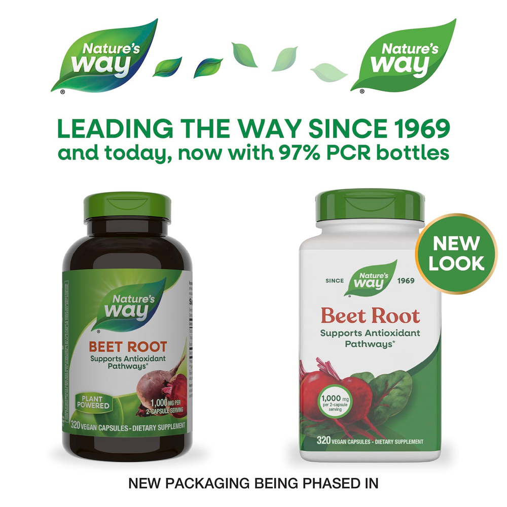 Nature's Way, свекла, 320 веганских капсул (500 мг в 1 капсуле)