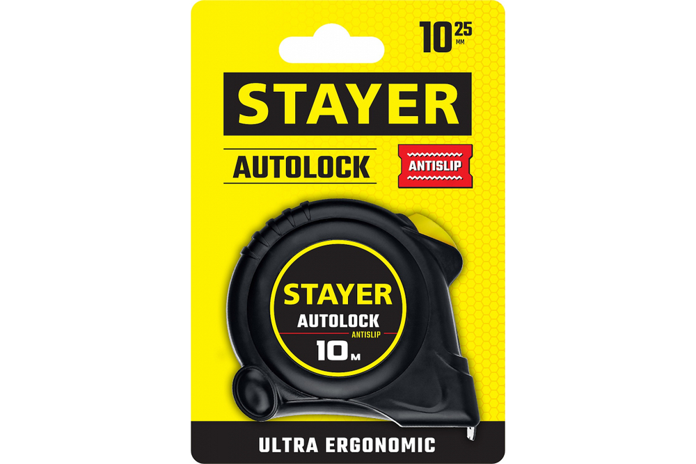 Рулетка с автостопом Stayer AutoLock 10м / 25мм 2-34126-10-25