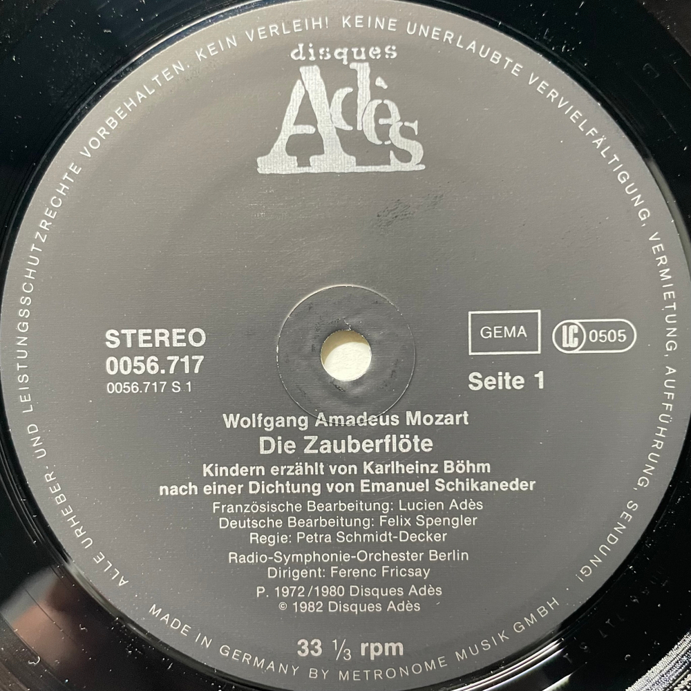 Моцарт - Волшебная флейта для детей (Германия 1983г.)