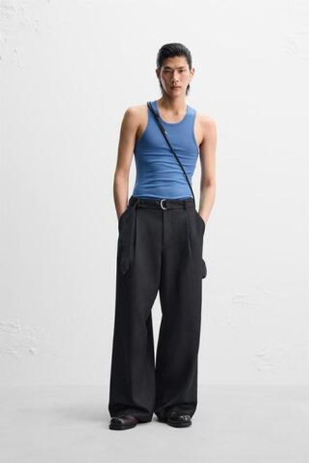 ZARA X NANUSHKA ФУТБОЛКА БЕЗ РУКАВОВ, СИНИЙ