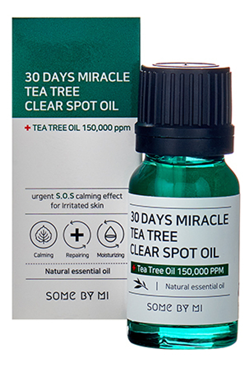 Some By Mi Масло для проблемной кожи с чайным деревом - 30Days miracle tea tree clear spot oil, 10мл