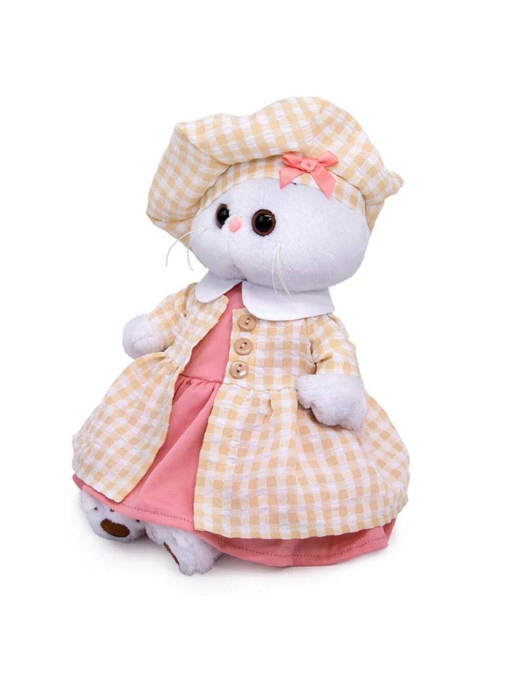 Мягкая игрушка Ли-Ли в летнем пальто в клетку 24 см