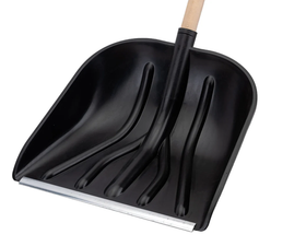 Пластмассовая снеговая лопата с деревянным черенком Gigant AVG-04