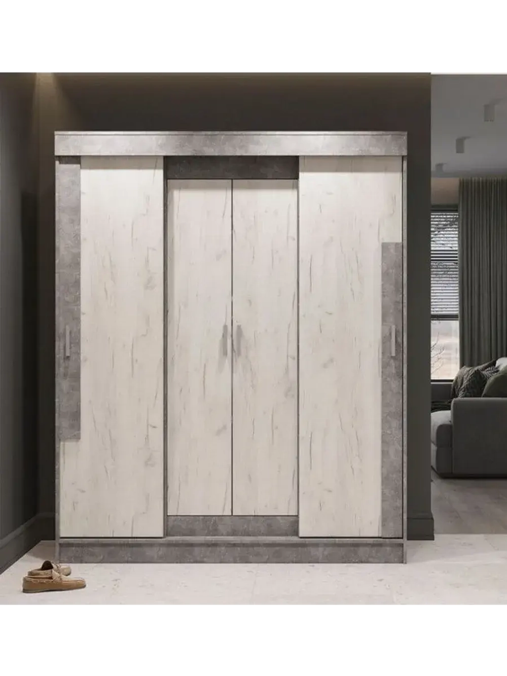 Шкаф-купе "Гамма"; ЛДСП; 160x52x210 см; универсальный