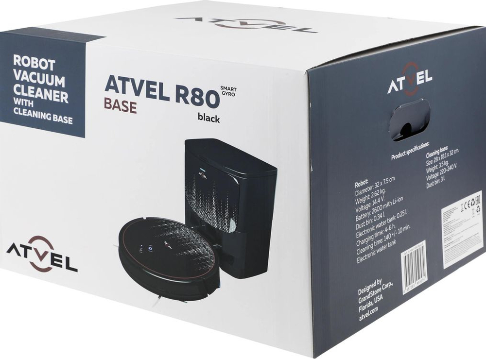 Робот-пылесос ATVEL R80 Base, черный/черный [r80 base black]