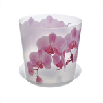 Кашпо ДЕКО "Орхидея" с подставкой D125мм 1,2л, М3105