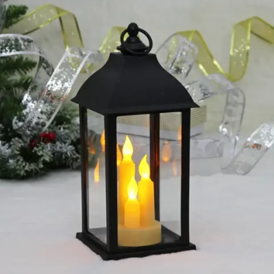 Сувенир с подсветкой «Волшебный огонь» 14*14*32 см, Черный (работает от батареек 3*ААА)