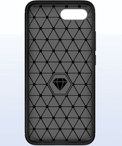 Чехол для Honor 10 (10 GT) цвет Black (черный), серия Carbon от Caseport