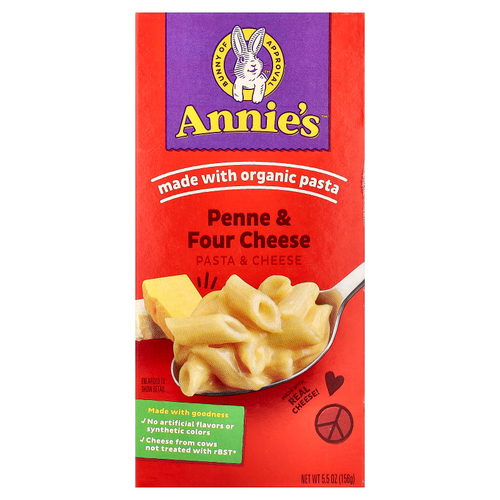 Annie's Homegrown, Pasta & Cheese, Penne & Four Cheese, 156 г (5,5 унции)