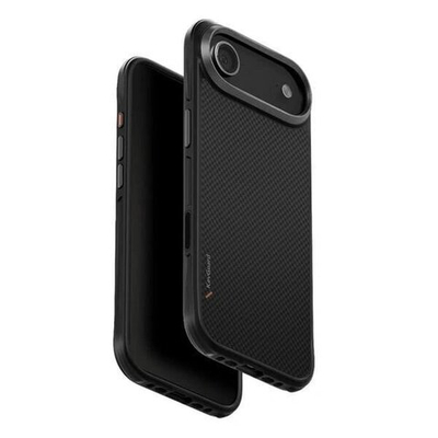 Чехол Uniq KEVA Aramid Fibre MagSafe для iPhone Air, Carbon Black (IP6.6(2025)-KEVAMCBLK)