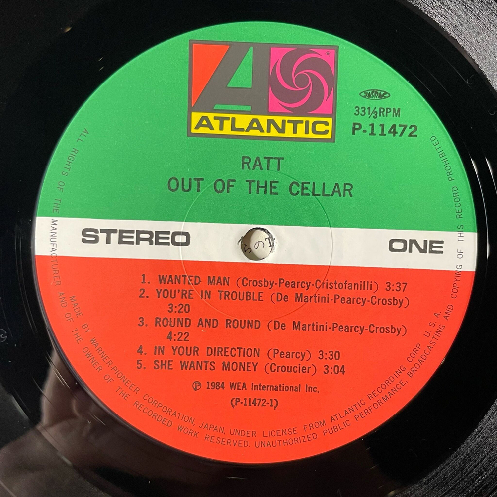 Винтажная виниловая пластинка LP Ratt Out Of The Cellar (Japan 1984) (Obi) She Wants Money