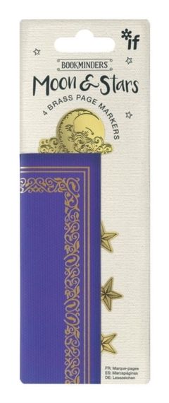 Bookminders Brass Page Markers - Moon &amp; Stars