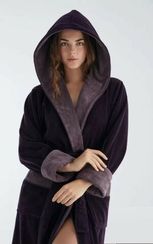 Халат женский махровый с капюшоном 4145 NUSA