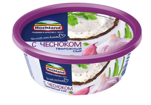 СЫР ТВОРОЖНЫЙ С ЧЕСНОКОМ 140ГР HOCHLAND