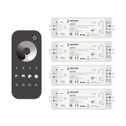 INTELLIGENT ARLIGHT Диммер SMART-SET-PWM-101-72-DIM-PD-SUF Black (5-36V, 1x8A, x4, ПДУ 13кн, 2.4G) (IARL, IP20 Пластик, 5 лет) 036201