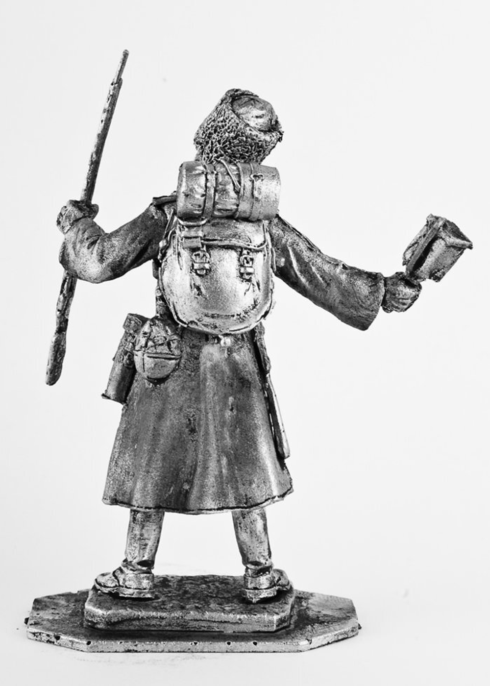 Оловянный солдатик Пластун с гранатой