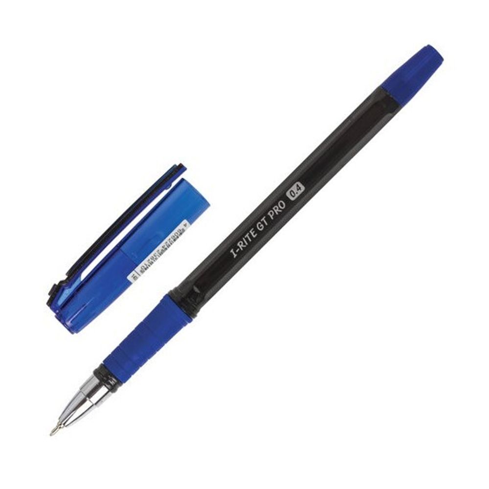Ручка шариковая масляная Brauberg i-Rite GT Pro синяя, 0.4мм, резиновый грип