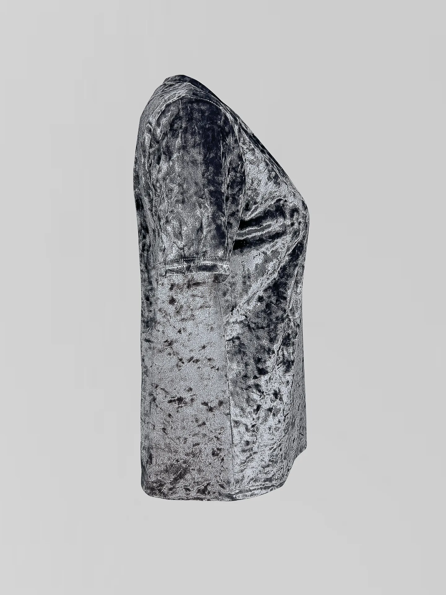 Футболка YIXUAN 32131 однотонная велюровая средней длины